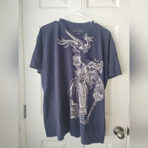 Bread & Butta AOP Buddhist Monk Vibes/Phoenix Short Sleeves Crew Neck SZ XL